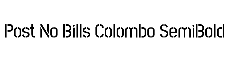 Post No Bills Colombo SemiBold  フリーフォントのダウンロード