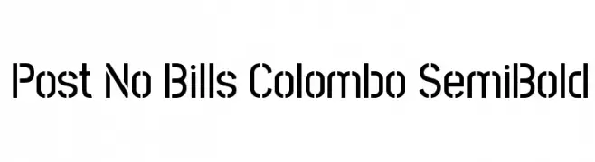 Post No Bills Colombo SemiBold  baixar fontes gratis
