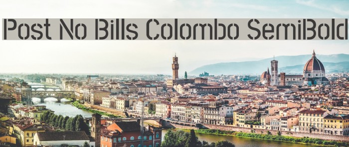 Post No Bills Colombo SemiBold Font examples