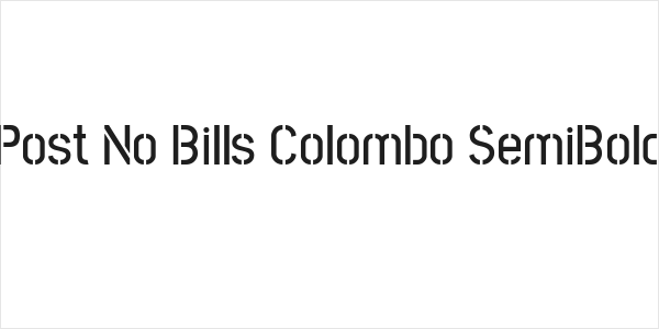 Post No Bills Colombo SemiBold Logo