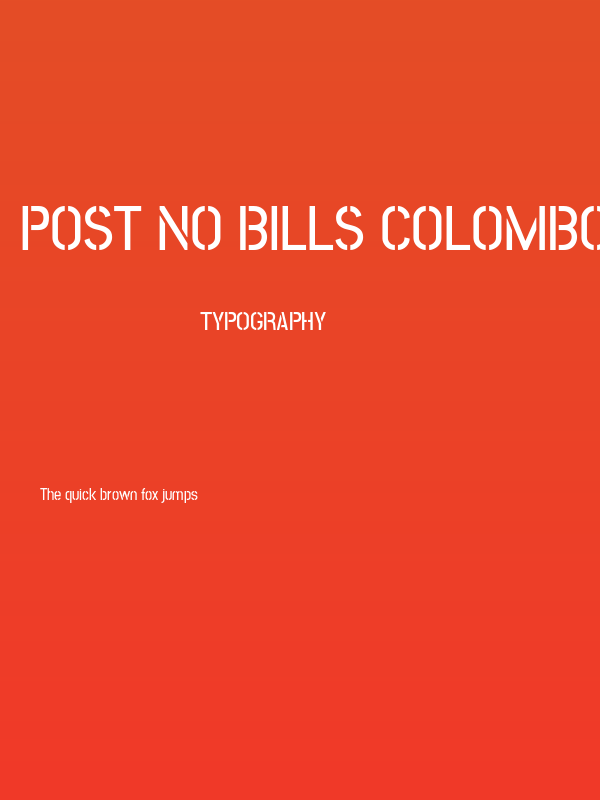 Post No Bills Colombo SemiBold Poster