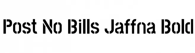Post No Bills Jaffna Bold  baixar fontes gratis