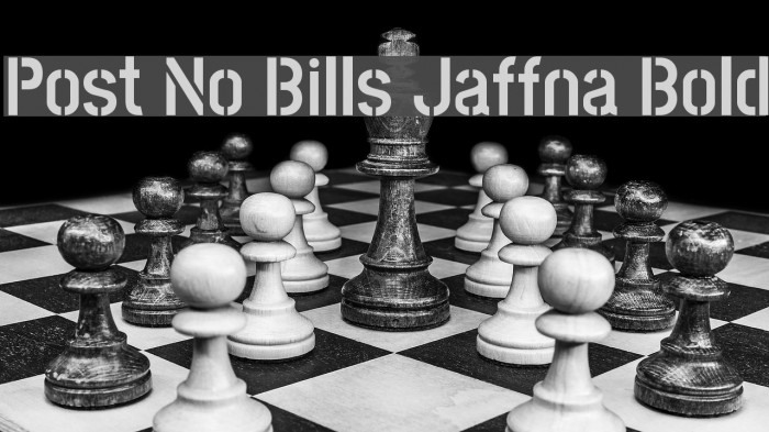 Post No Bills Jaffna Bold Font examples