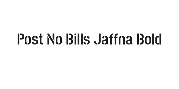 Post No Bills Jaffna Bold Logo