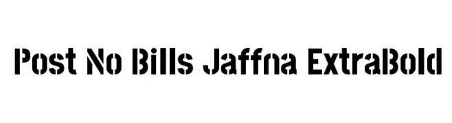 Post No Bills Jaffna ExtraBold  baixar fontes gratis