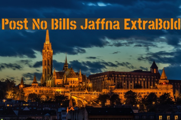 Post No Bills Jaffna ExtraBold Schriftart examples