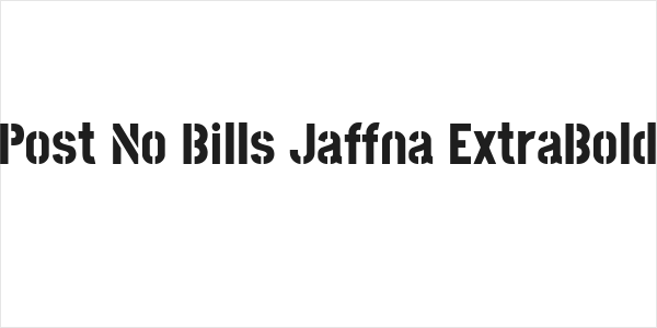 Post No Bills Jaffna ExtraBold Logo