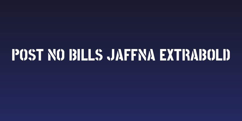 Post No Bills Jaffna ExtraBold Social Header