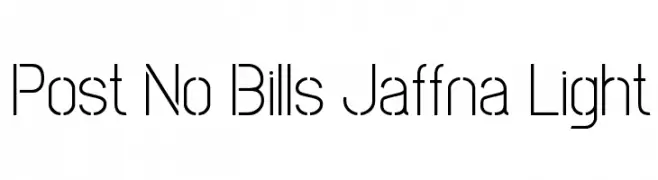 Post No Bills Jaffna Light  baixar fontes gratis