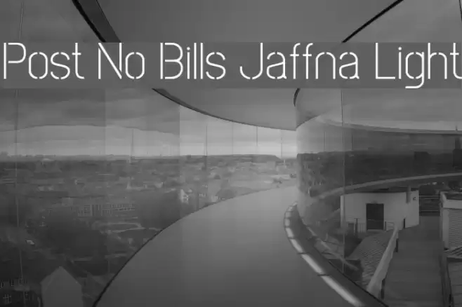 Post No Bills Jaffna Light Font examples