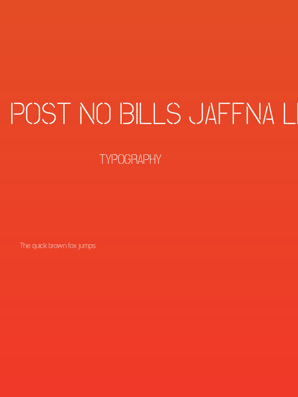 Post No Bills Jaffna Light Poster