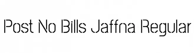 Post No Bills Jaffna Regular  baixar fontes gratis