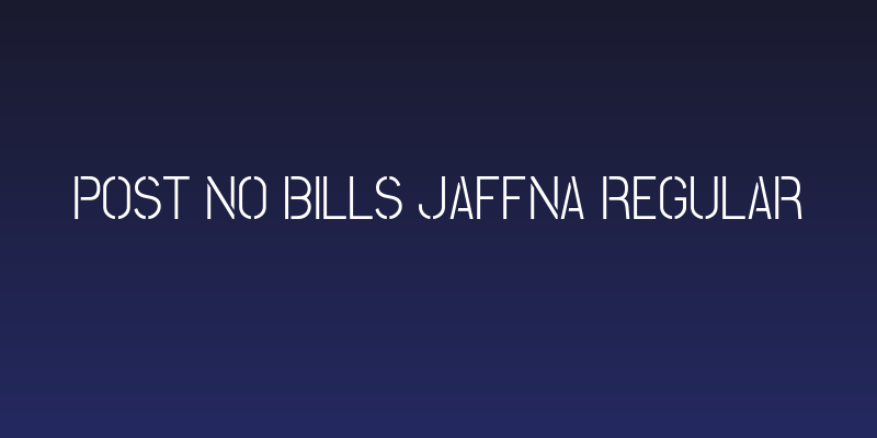 Post No Bills Jaffna Regular Social Header