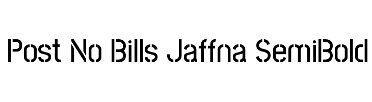 Post No Bills Jaffna SemiBold  Frei Schriftart Herunterladen