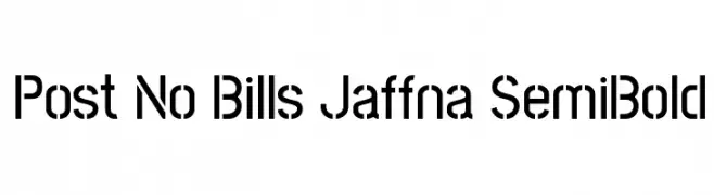 Post No Bills Jaffna SemiBold  baixar fontes gratis