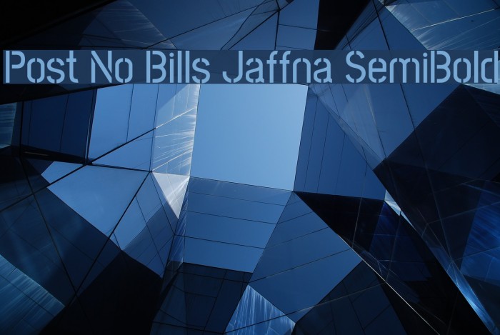 Post No Bills Jaffna SemiBold Font examples