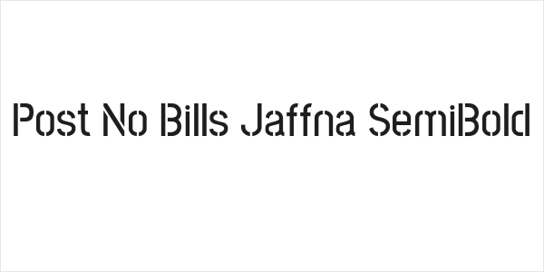 Post No Bills Jaffna SemiBold Logo