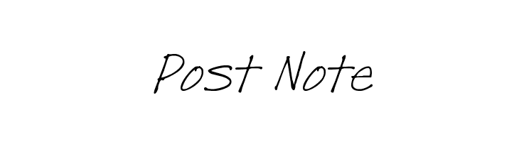 Post Note Font