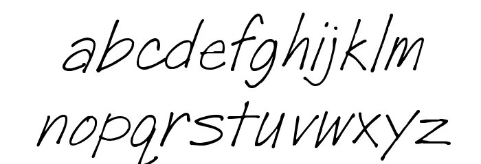 Post Note Font LOWERCASE