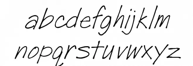 Post Note Шрифта строчной