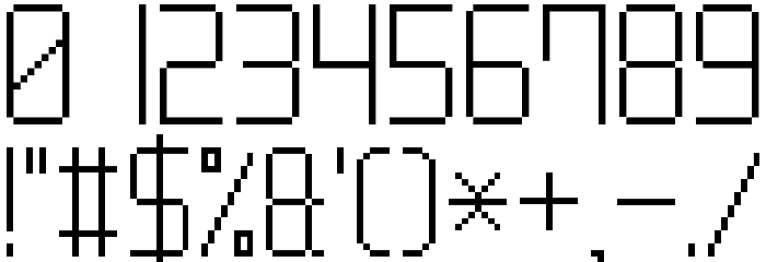 Post Pixel-7 Font OTHER CHARS