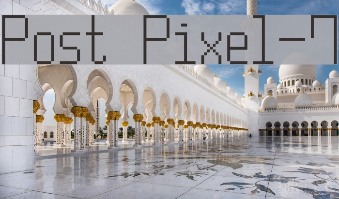 Post Pixel-7 Font examples