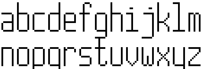 Post Pixel-7 Font LOWERCASE