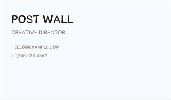 Post Wall Business Card