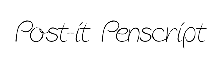 Post-it Penscript Font