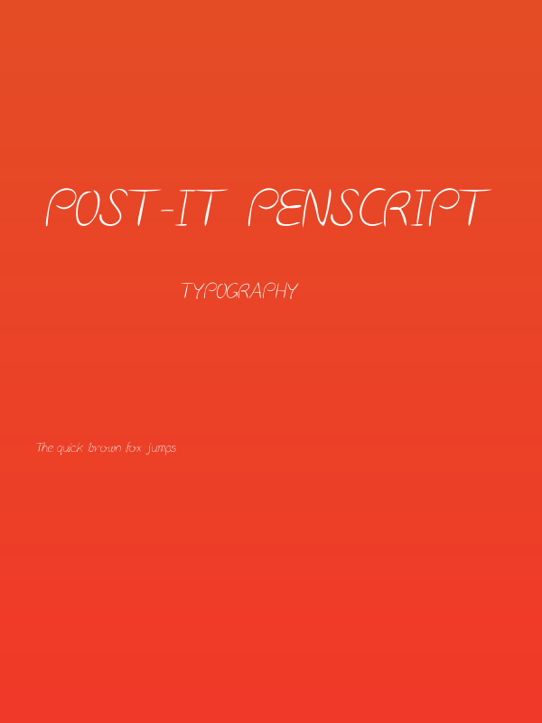 Post-it Penscript Poster