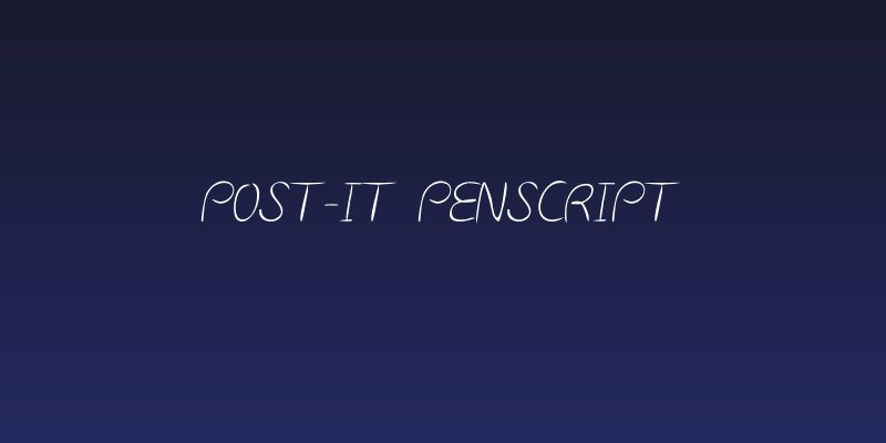 Post-it Penscript Social Header