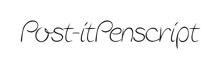 Post-itPenscript  免费字体下载