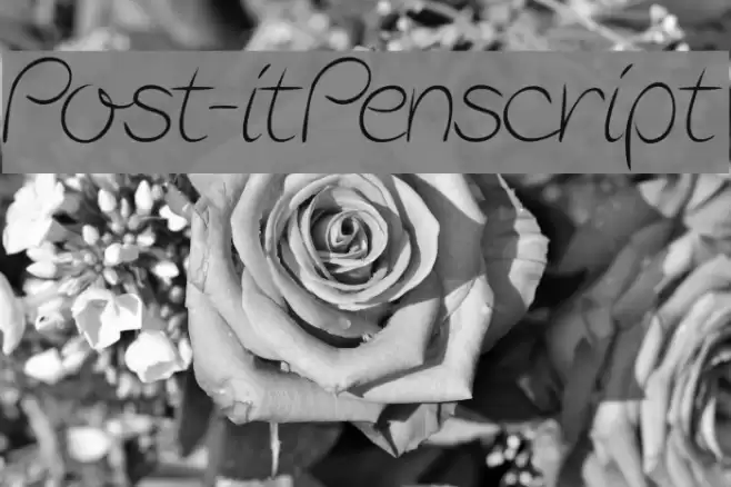 Post-itPenscript Font examples