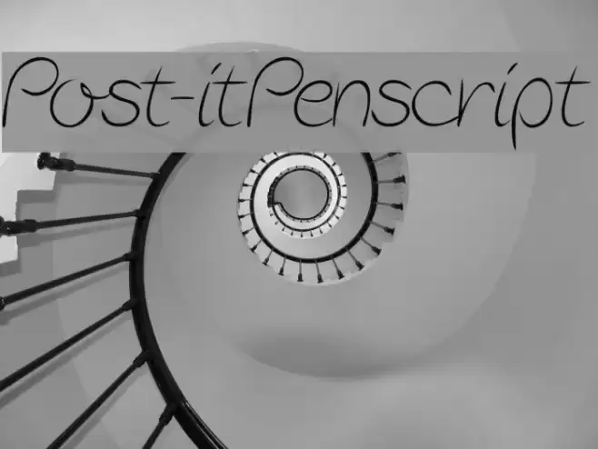 Post-itPenscript Font examples