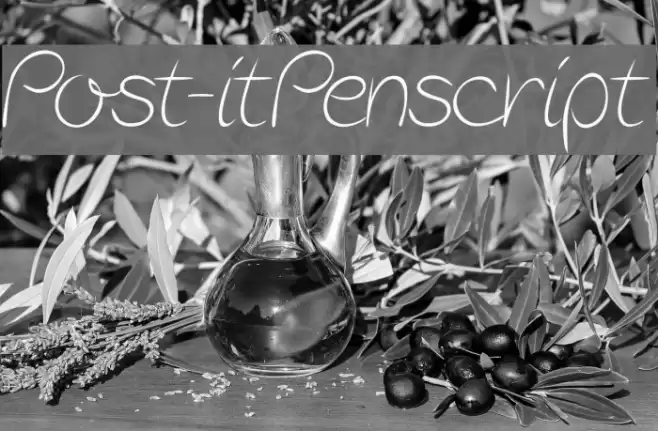 Post-itPenscript Font examples