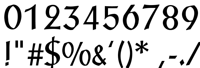 PostAntiqua Font OTHER CHARS