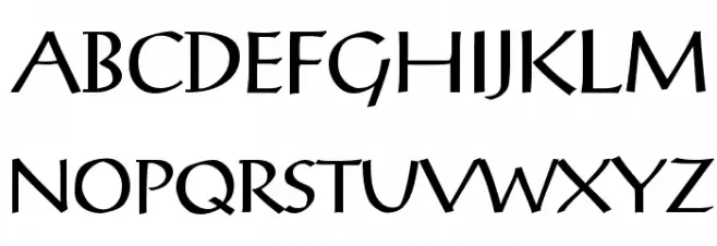 PostAntiqua Шрифта ВЕРХНИЙ