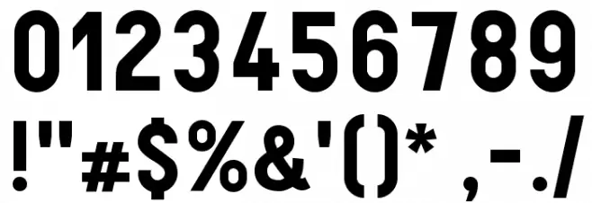 PostBus Font OTHER CHARS