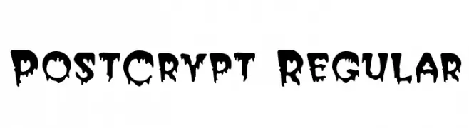 PostCrypt Regular  Скачать бесплатные шрифты