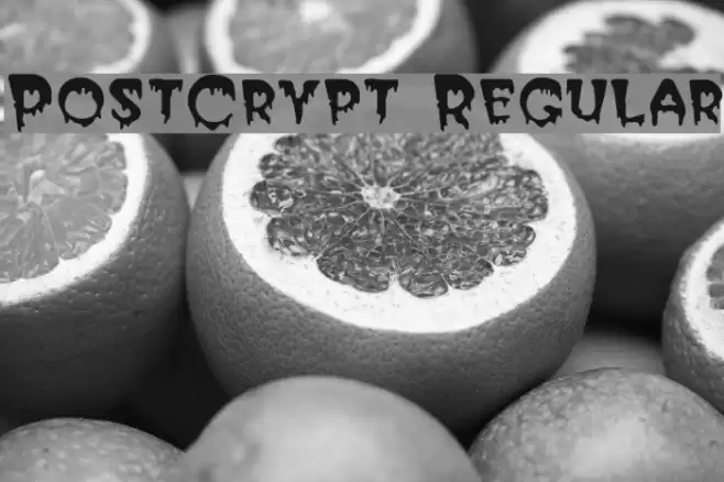 PostCrypt Regular Fonte examples