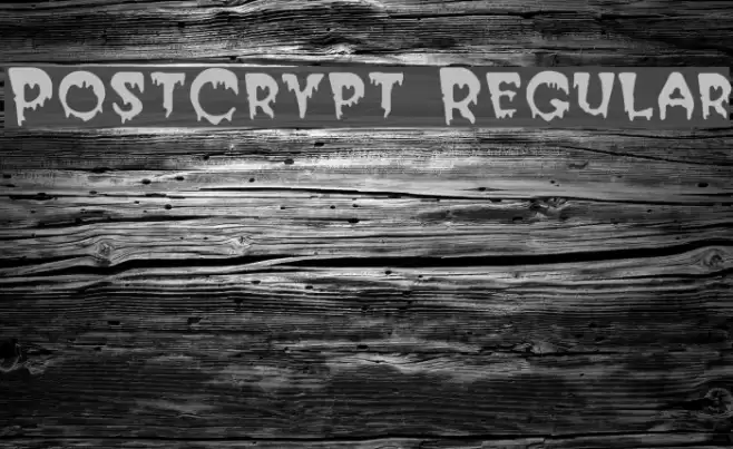 PostCrypt Regular Fonte examples