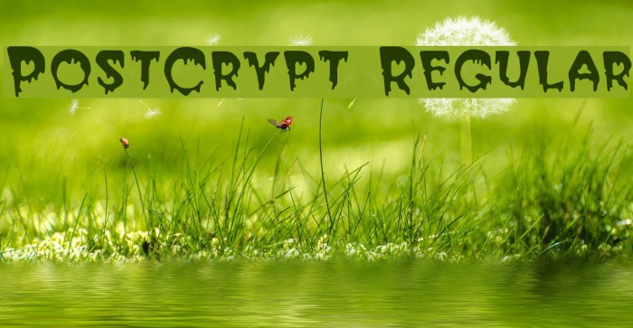 PostCrypt Regular Fonte examples