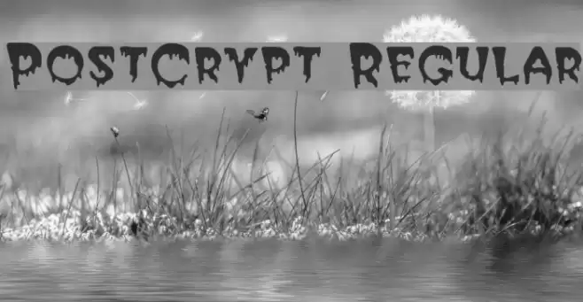 PostCrypt Regular Fonte examples