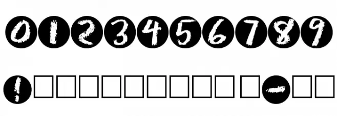 PostIt Font OTHER CHARS