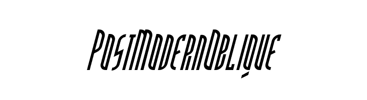 PostModernOblique Font