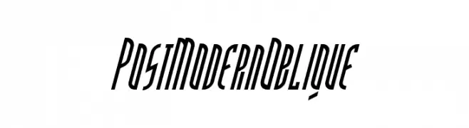 PostModernOblique  font caratteri gratis
