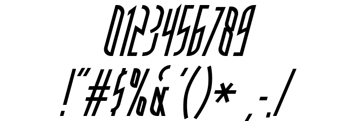 PostModernOblique Font OTHER CHARS