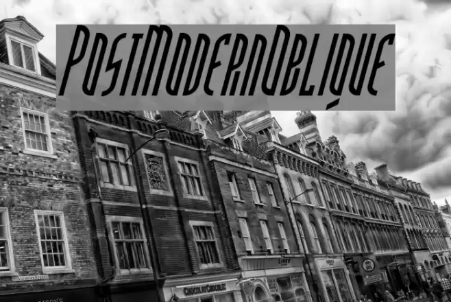 PostModernOblique خط examples