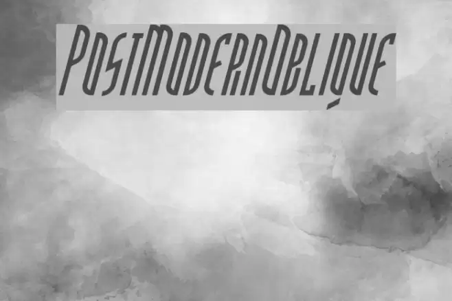 PostModernOblique خط examples