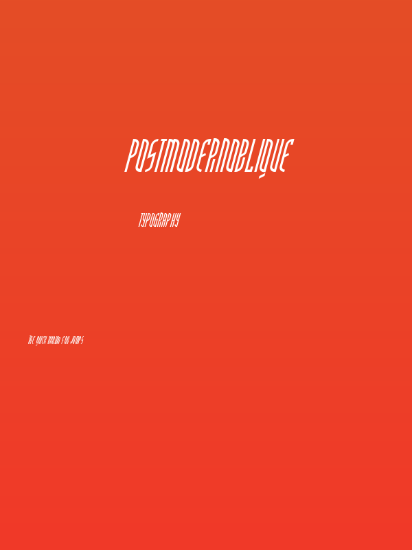 PostModernOblique Poster